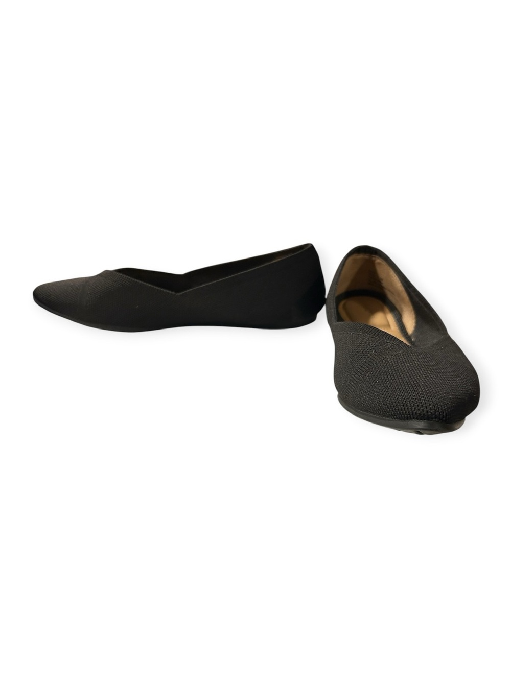 Cynthia Rowley Black Slip-On Knit Pointed Toe Ballet Flats - Size 8 - Picture 2 of 7